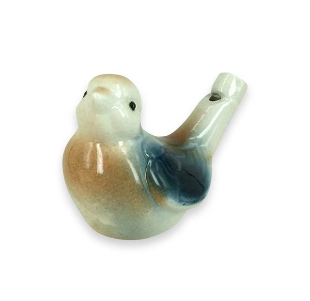 Piv-i-røv-fugl i keramik