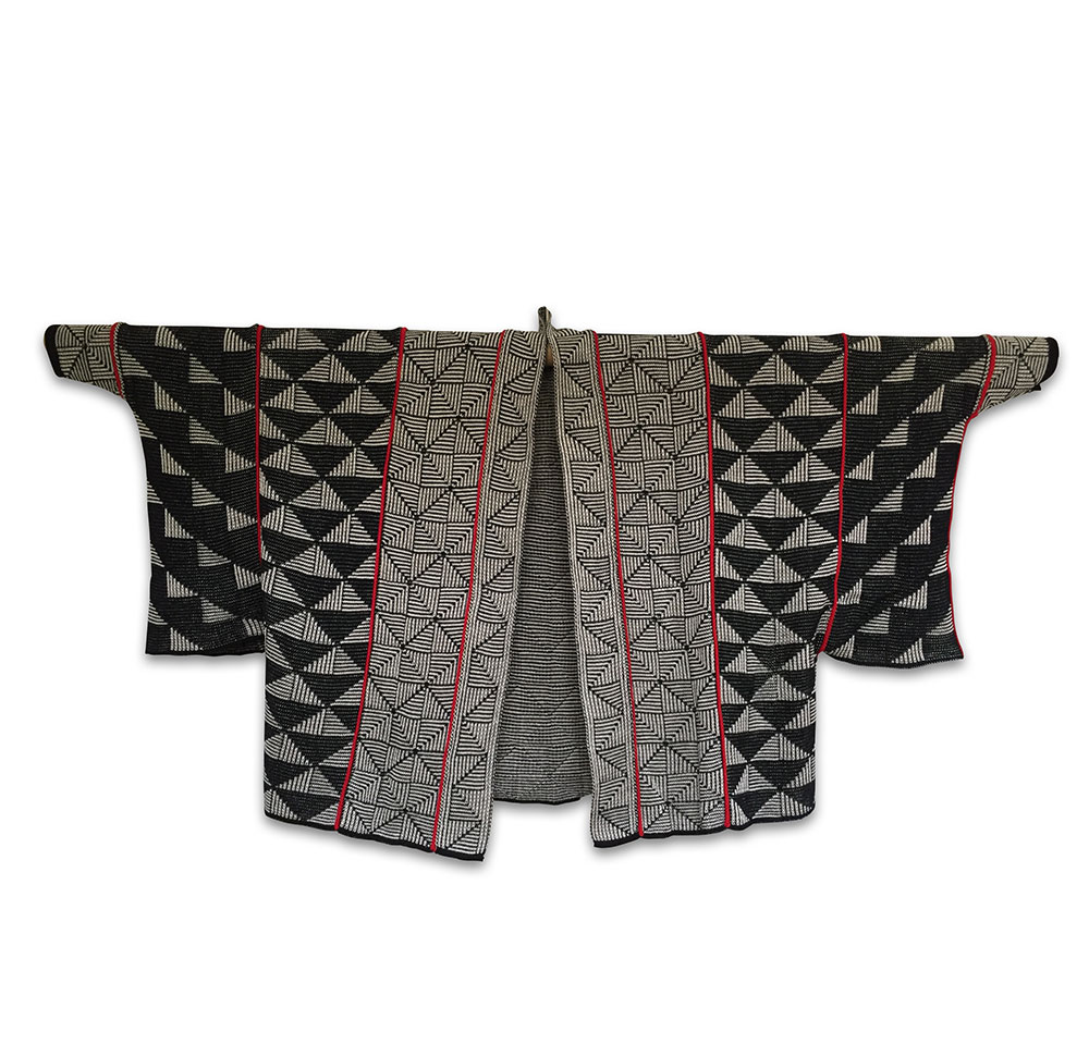 Sort Kimono jakke Small/Medium Strik og silke - Shop |