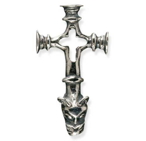 Kors med ulvehoved - sølv