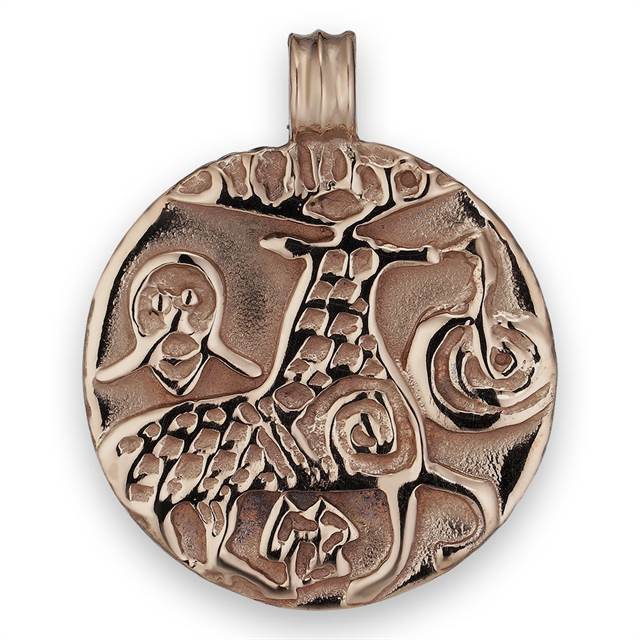 Hedebymønt med hjortemotiv - bronze