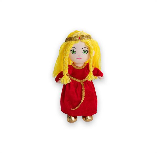 Prinsesse-dukke med rød renæssance kjole