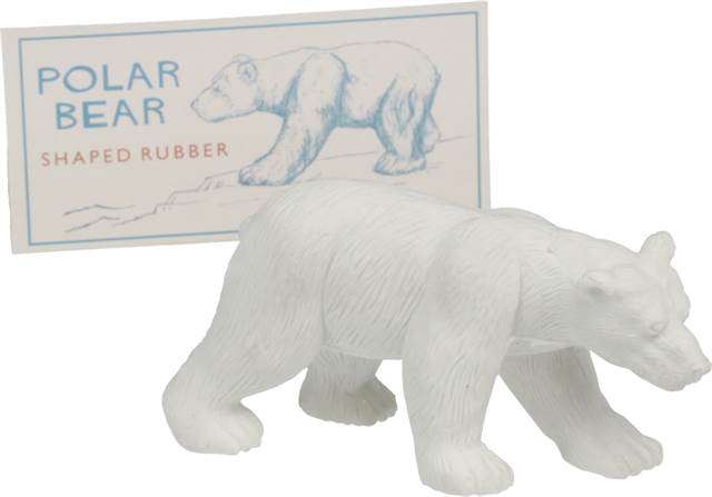 Figurformet viskelæder - isbjørn