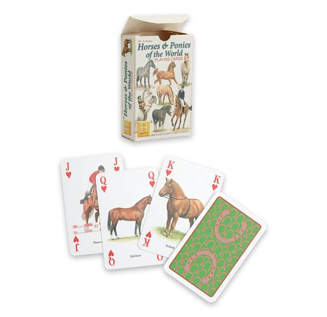 Spillekort med hestemotiver 