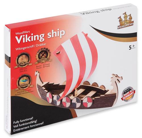 Flot vikingeskib som samlesæt
