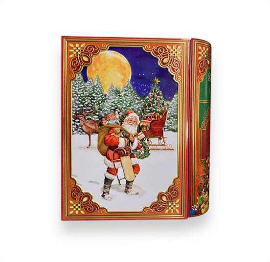 Kagedåse udformet som sød julebog - julemand