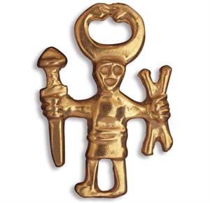 Odinfigur med horn - bronze