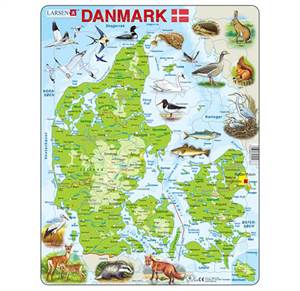 Puslespil med Danmarkskort