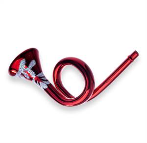 Rød trompet - håndlavet glaspynt