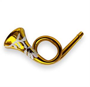 Guld trompet - håndlavet glaspynt