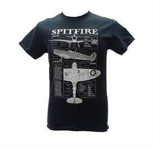 Spitfire - t-shirt i sort